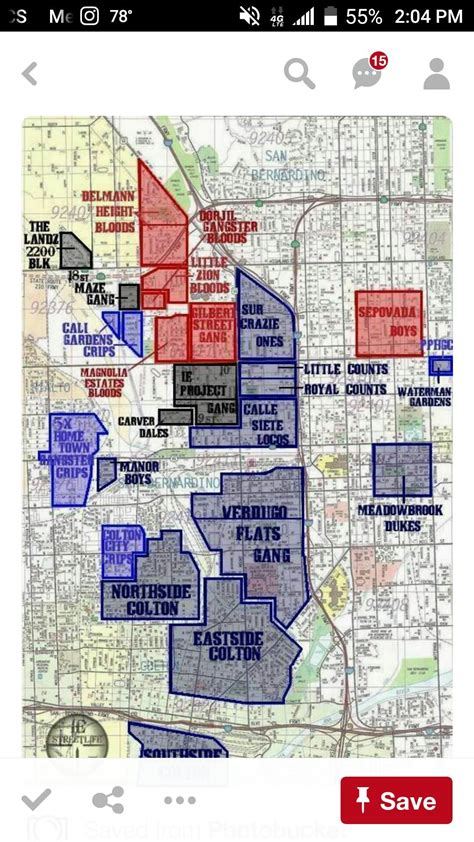 Compton Gang Territory Map