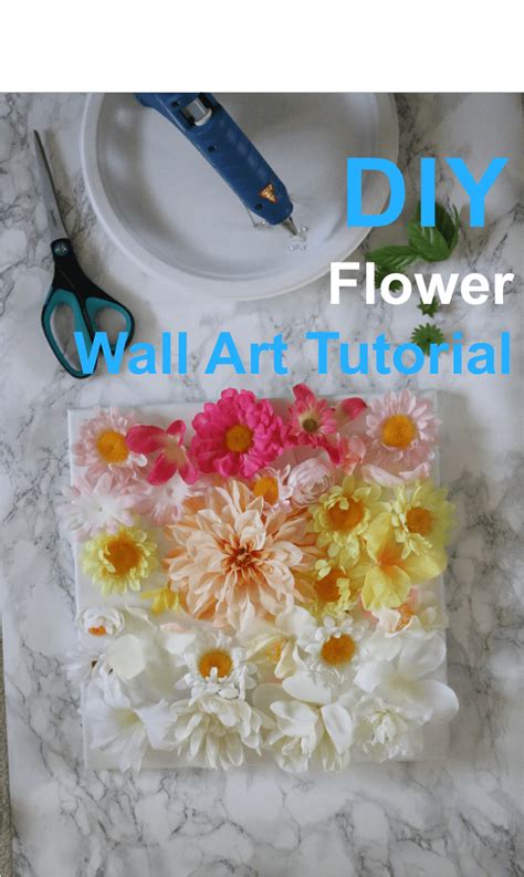 diy flower wall art tutorial - Fashion To Follow