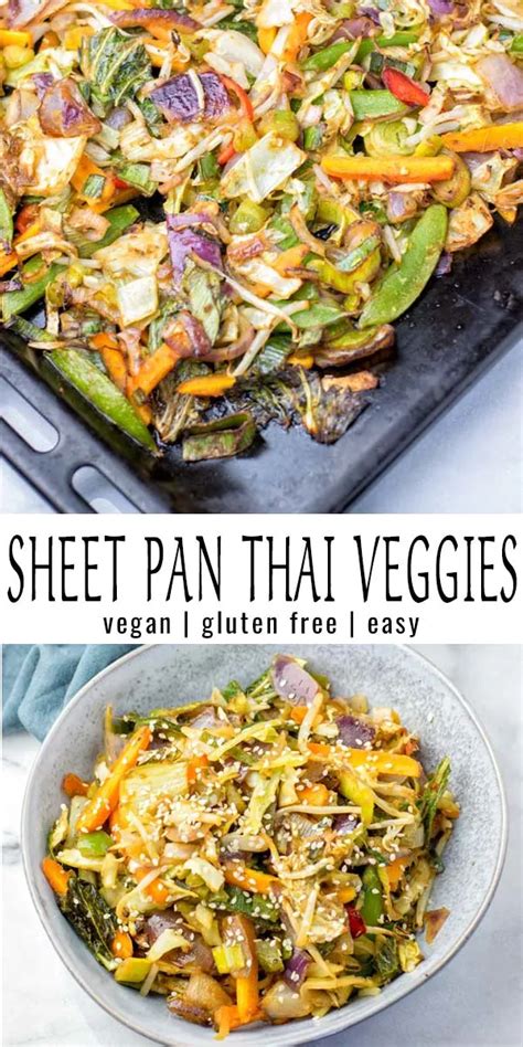 Sheet Pan Thai Vegetables - Contentedness Cooking