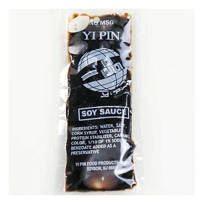 Yi Pin 0.30oz Chinese Best Soy Sauce Individual Packet Gluten Free NO ...