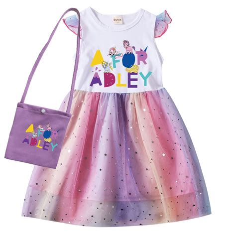 A for Adley Clothes Baby Girls Sleeveless Dresses with Small Bag Kids ...