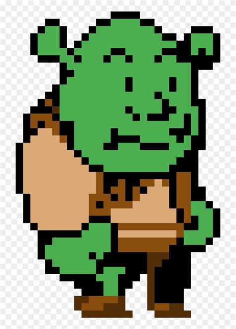 Shrek - Shrek Pixel Art Transparent Clipart (#2551171) - PikPng