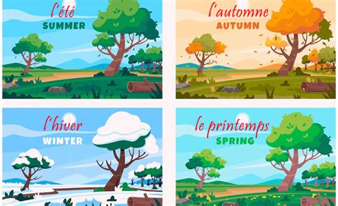 Names of the Seasons in French - les saisons