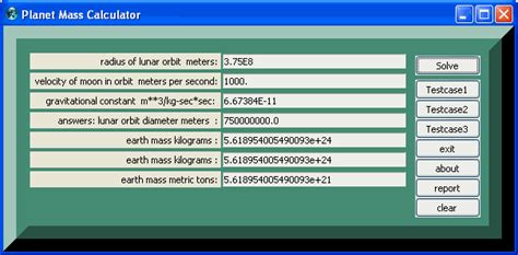 Planet Mass Calculator and eTCL Slot Calculator Demo Example, numerical analysis screen.png