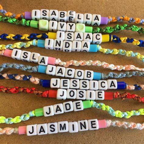 Name Bracelet, Friendship Bracelet, Personalised Jewellery, Custom ...