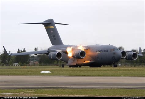 Cool picture of a C-17 with an engine compressor stall during reverse ...