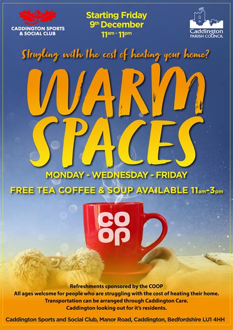 Warm Spaces – Caddington Parish Council