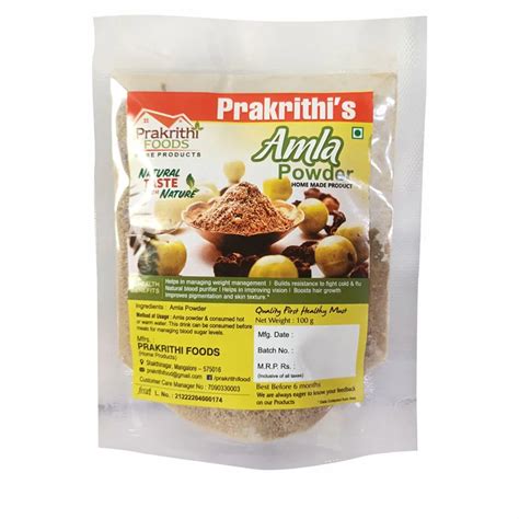 Amla Powder 250gms - PRAKRITHI FOODS HOME PRODUCTS