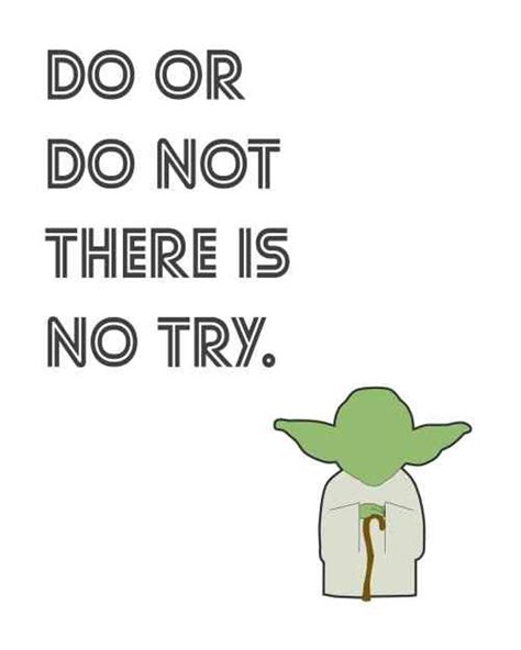 Do Or Do Not There is No Try // Yoda Quote // Yoda Poster // | Etsy