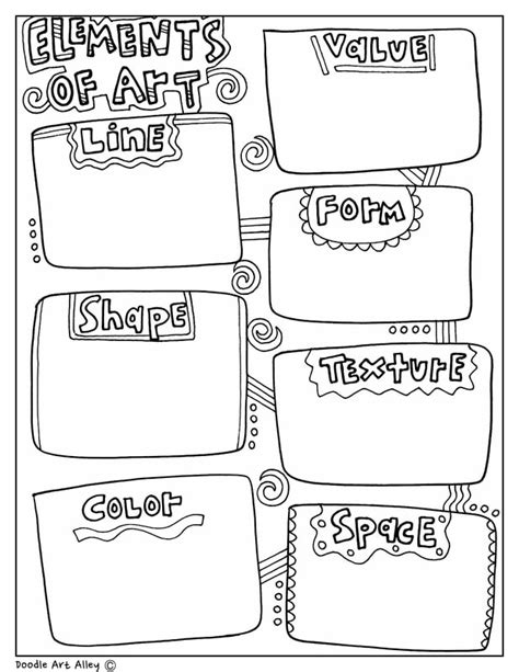 Elements Of Art Activity Sheets