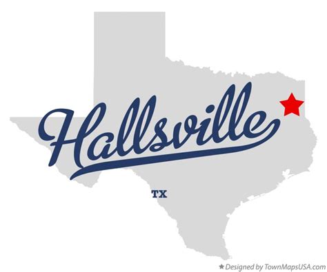 Map of Hallsville, TX, Texas