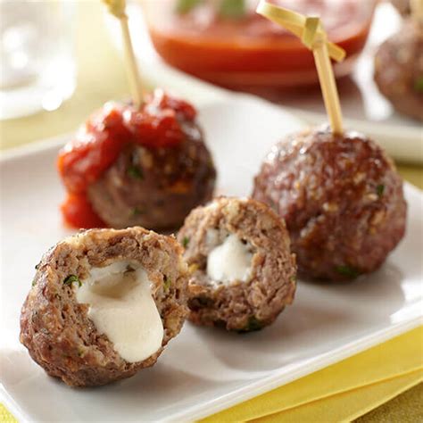 Mozzarella Stuffed Meatballs Recipe | Land O’Lakes