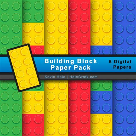 Free lego building block digital paper pack – Artofit