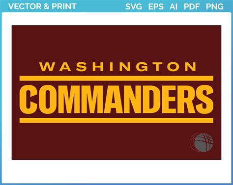 Washington Commanders - Wordmark Logo (2022) - Football Sports Vector ...