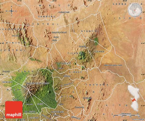 Satellite Map of MERU