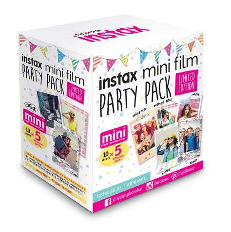 Fujifilm Instax Mini Film 50 Pack Party Limited Edition | at Mighty Ape ...