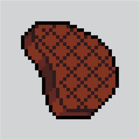 Pixel art illustration Steak. Pixelated Steak. Steak meat food icon pixelated for the pixel art ...