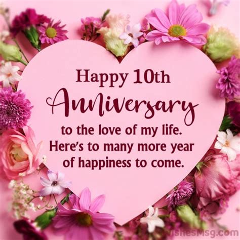 10th Wedding Anniversary Wishes and Quotes - WishesMsg