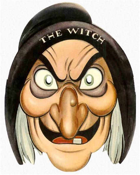 Cartoon Faces Halloween | The Witch Paper Face Mask Einson-Freeman (USA ...