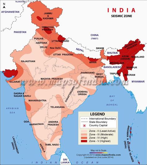 Earthquake Map Of India