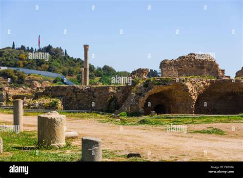 Old Carthage ruins in Tunisia Stock Photo - Alamy