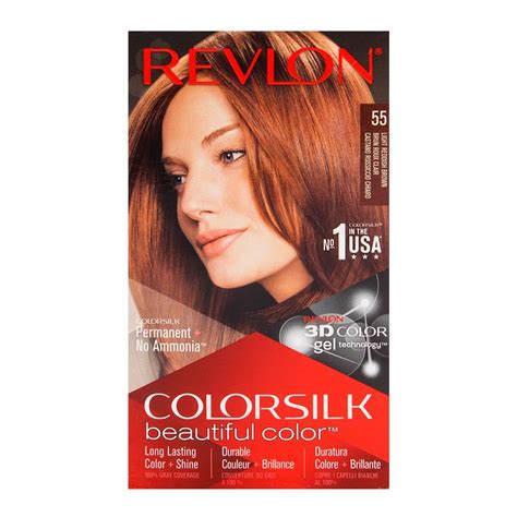 Buy Revlon Colorsilk Light Reddish Brown Hair Color 55 Online at ...