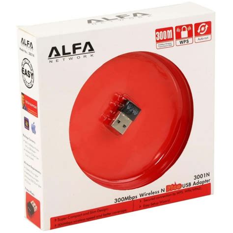 Alfa Wifi USB Adapter LAN Card 300 Mbps with Driver CD for PC – 3001 N ...