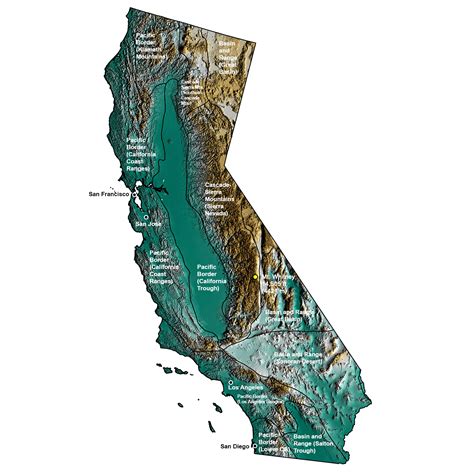 High Resolution Topographic Map Of California Stock I - vrogue.co