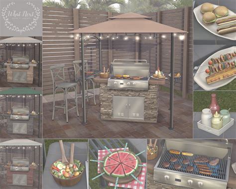 Palisades BBQ Grill Set @ the What Next mainstore | Sims 4 kitchen ...