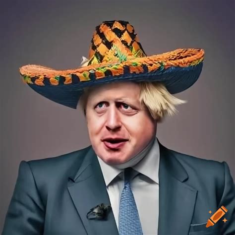 Boris johnson wearing a mexican sombrero