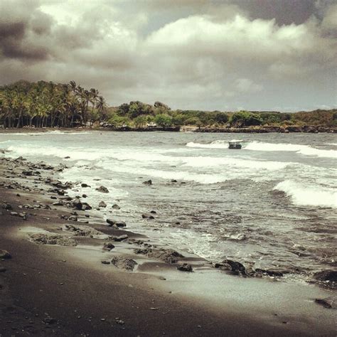 Blacksand beach near Kona, HI | Marina