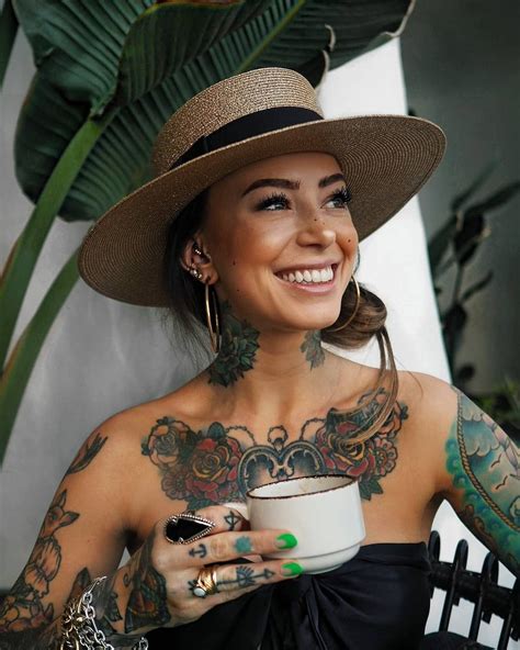 Sammi on Instagram: "Saturday start ☕" | Hipster girl tattoos, Girl model, Tattooed girls models