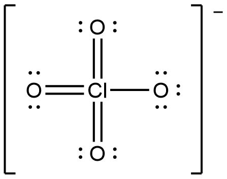 Write the Lewis structure for perchlorate ion. Why doesn't i | Quizlet