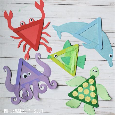 Triangle Crafts eBook | Sea animal crafts, Animal crafts, Turtle crafts