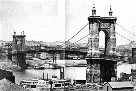 John Roebling Suspension Bridge - Photos Then and Now on Waymarking.com