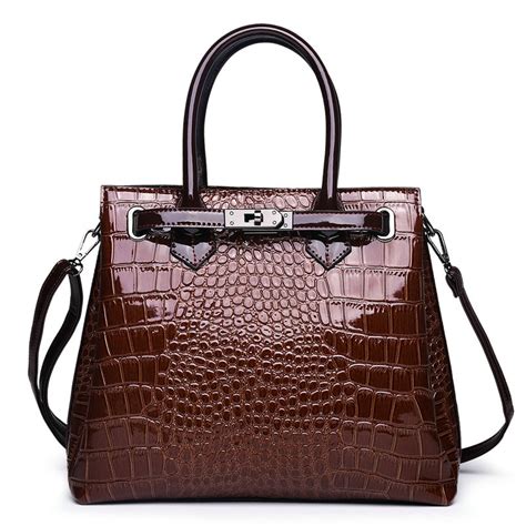 Fashion Luxury Famous Brand Crocodile Bag Women leather Shoulder Bag ...