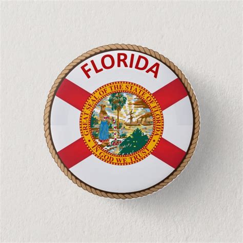 State of Florida Flag Seal Button | Zazzle.com