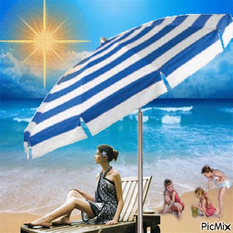 Vacances bord de la mer - GIF animado gratis - PicMix