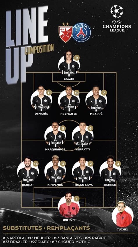 Today’s Match Day Starting Lineup : r/psg