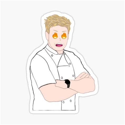 "Gordon Ramsay - Fiery Eyes" Sticker for Sale by nydiaramos22 | Redbubble