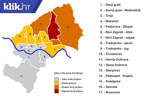 KARTA POTRESA U ZAGREBU PO EMSC-U: u kojim se kvartovima najviše osjeća podrhtavanje