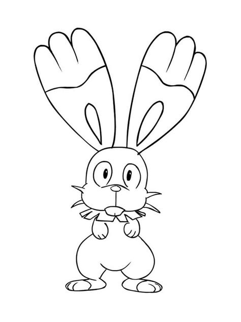 Pokemon Bunnelby coloring pages - Free Printable