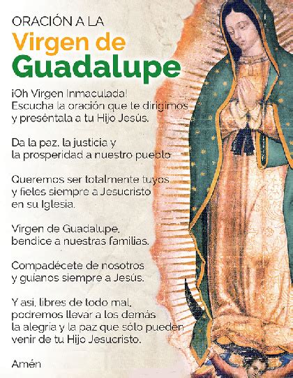 Oracion A La Virgen De Guadalupe Corta - All You Need Infos