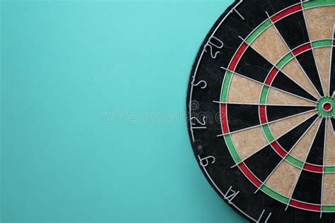 Target Dart Board on the Wooden Table Background Stock Photo - Image of arrow, flat: 119157786