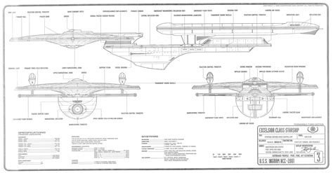 U.S.S. Excelsior Ingram-Class Blueprints Revised (Complete Set in ...