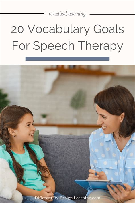 20 Vocabulary Goals For Speech Therapy: Practical Examples For Learning - Different By Design ...