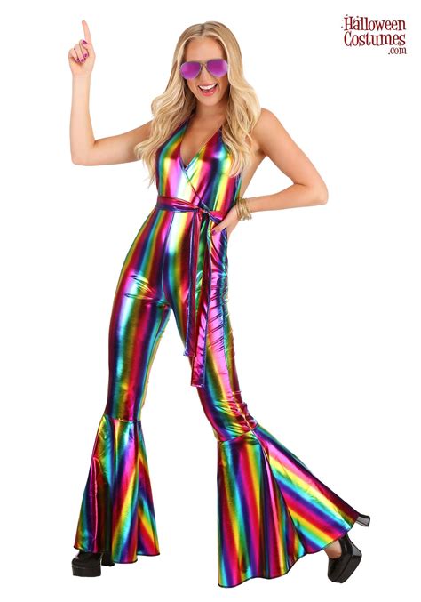 Rainbow Rave Disco Women's Costume | Disco costume for women, Disco costume, Disco outfit