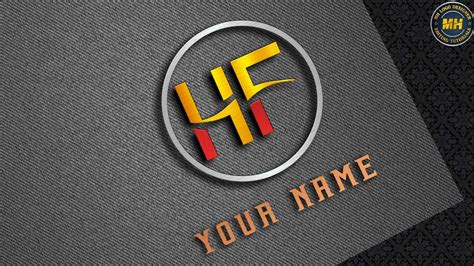 HF logo design || HF logo || mh designer - YouTube