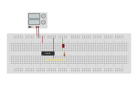 Circuit design 74HC32 - Tinkercad