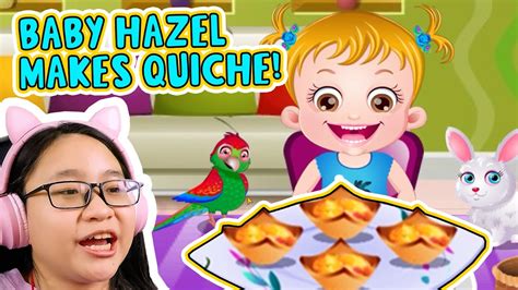 Baby Hazel Cooking Time - Baby Hazel and I made quiches!!! - YouTube